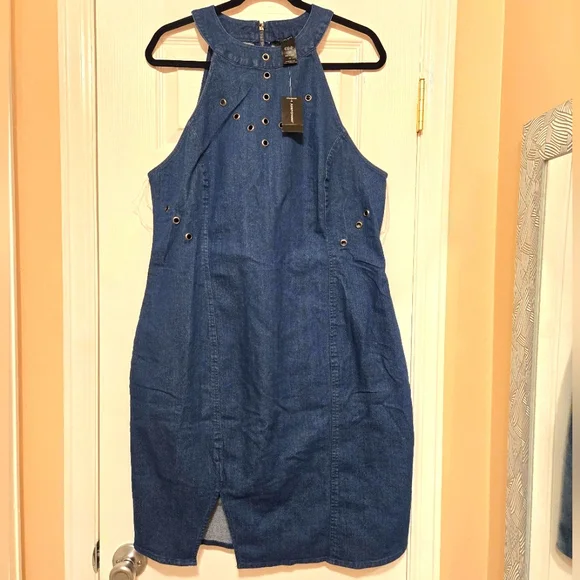 white christmas dresses Denim High Low Dress | Denim High Low Top | Denim Trench Coat Dress |  Trench Coat Dress | Denim Dress | Cute Dress